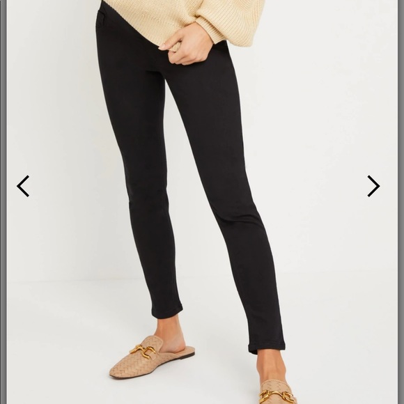 Indigo blue Small Petite black maternity pant - Picture 1 of 5